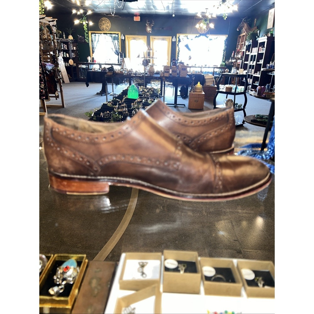 Johnston & Murphy Men's Double Monk Strap Wingtip Brown Leather Dress Shoes 11.5 - Picture 7 of 7